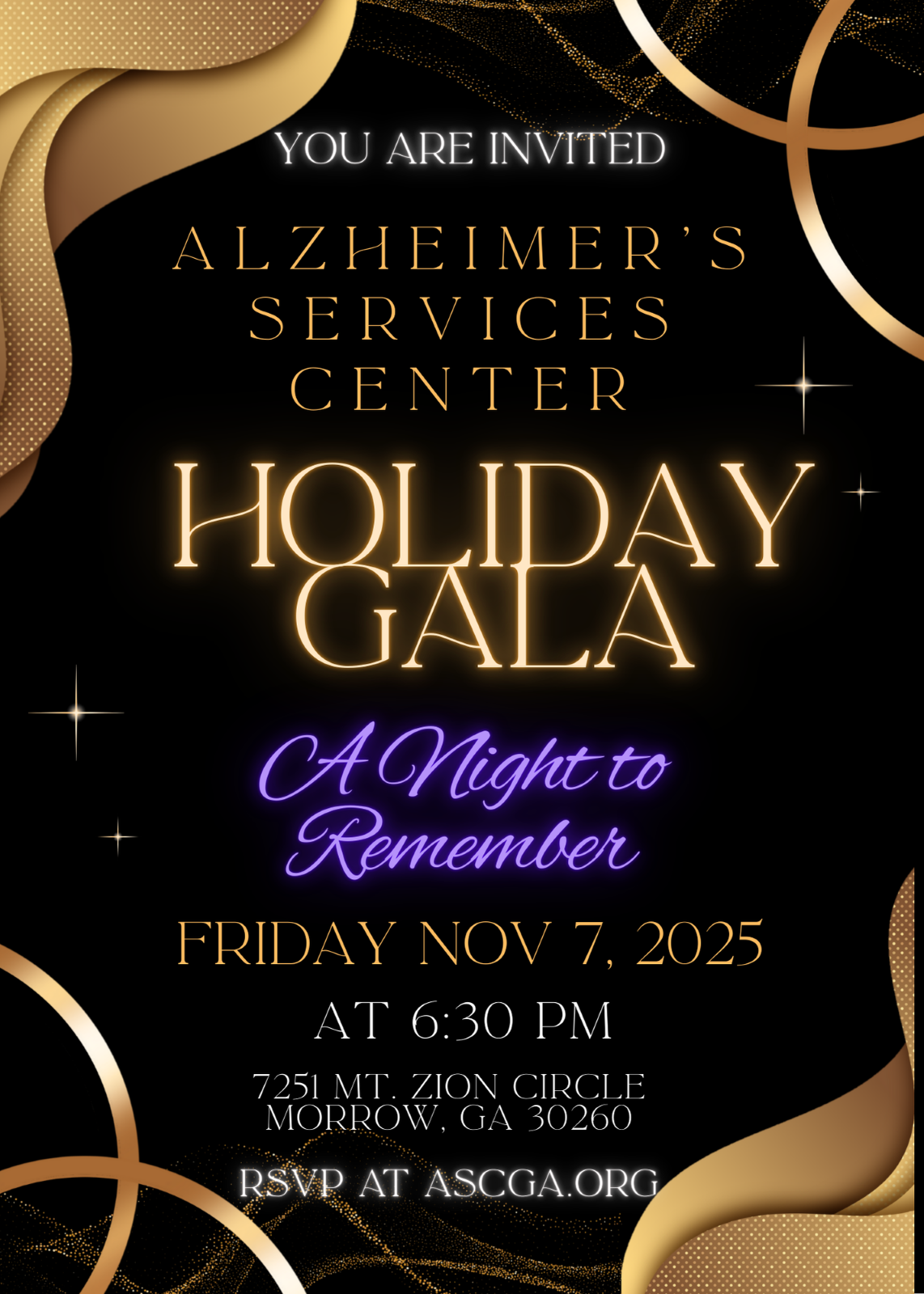 ASC Holiday Gala, Friday, Nov. 7, 2025, 6:30pm